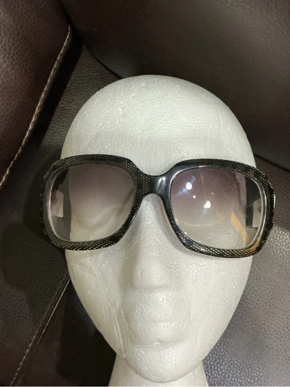 CHANEL Black/White Crystal Square Eyeglasses Frames 5146